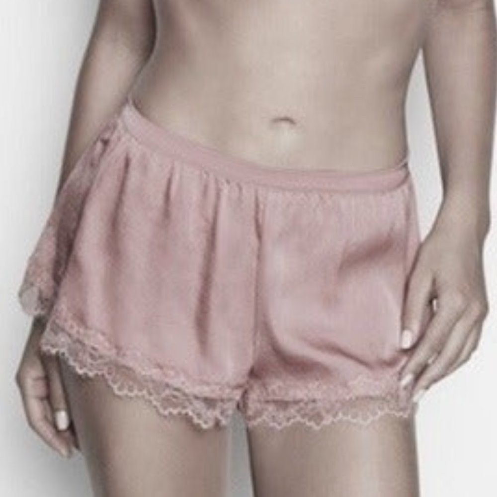 NEW VS DREAM ANGELS Satin Lace-trim Short Shorts Sz XLarge